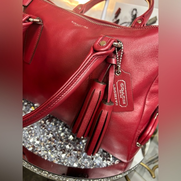 Coach 2012 RARE Legacy leather Archive black cherry Zip Top Handle Bag EUC - Picture 5 of 17